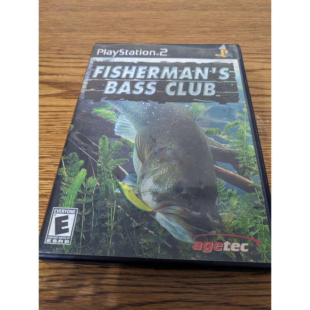 Fishermans Bass Club Sony PlayStation 2 PS2 2002 Agetec‎ Fishing Game SLUS-20428